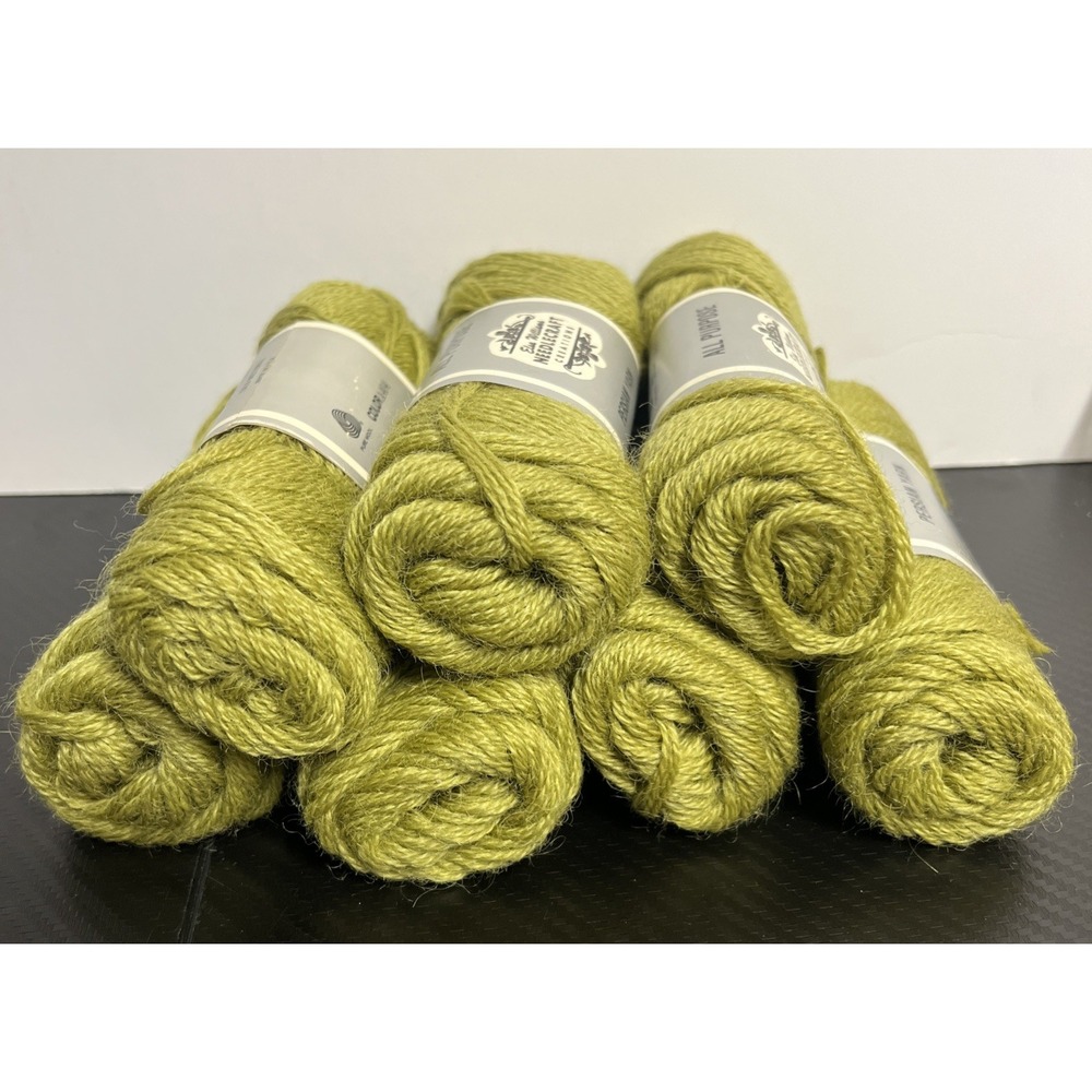 Elsa Williams Persian Yarn 100% Wool Needle Craft Skeins Green 40 Yds. Ech Lot 7